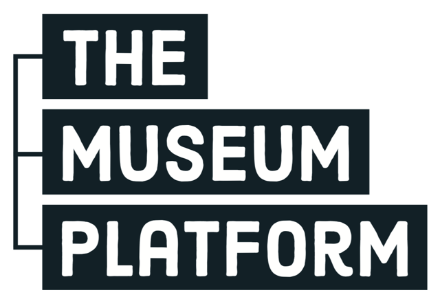 The Museum Platform Logo. The Museum Platform in white text on three black rectangles.